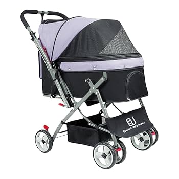 ペットカート　ブラック×ゴールド　多頭飼いに最適 犬や猫の散歩に Amazon | MILA&LOUIS ペットカート 多頭の小型犬&猫 中型犬一匹